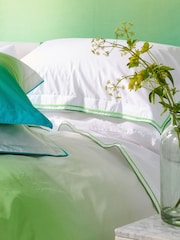 Designers Guild Emerald Green Astor 400 Thread Count Flat Sheet - Image 1 of 3