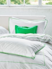 Designers Guild Emerald Green Astor 400 Thread Count Flat Sheet - Image 2 of 3