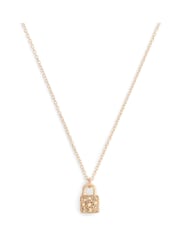 COACH Gold Tone Signature C Pavé Padlock Boxed Jewelry Set - Image 2 of 6