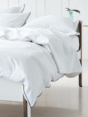 Designers Guild Silver And Slate Astor 400 Thread Count Flat Sheet - Image 2 of 3