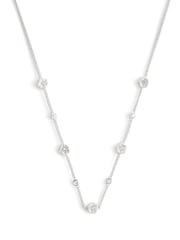 COACH Silver Signature Tea Rose Strand Necklace - Image 2 of 3