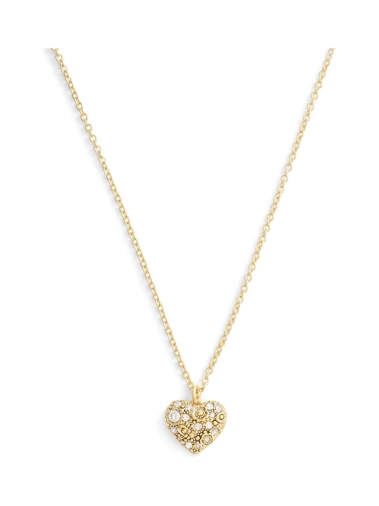 COACH Gold Tone Signature C Pavé Heart Boxed Jewelry Set - Image 2 of 6