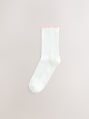 Pastel Frill Top Ankle Socks 3 Pack - Image 3 of 6