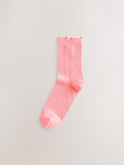 Pastel Frill Top Ankle Socks 3 Pack - Image 4 of 6