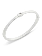 COACH Silver Tone Signature C Bangle Boxed Bracelet - Image 3 of 9