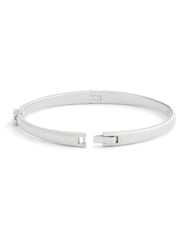 COACH Silver Tone Signature C Bangle Boxed Bracelet - Image 5 of 9