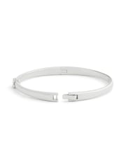 COACH Silver Tone Signature C Bangle Boxed Bracelet - Image 7 of 9