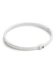 COACH Silver Tone Signature C Bangle Boxed Bracelet - Image 8 of 9