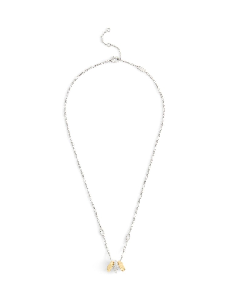 COACH Gold Tone Signature Signet Rondelle Pendant Necklace - Image 1 of 3
