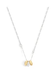 COACH Gold Tone Signature Signet Rondelle Pendant Necklace - Image 2 of 3