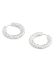 COACH Silver Tone Signature C Small Hoop Earrings - Image 3 of 3