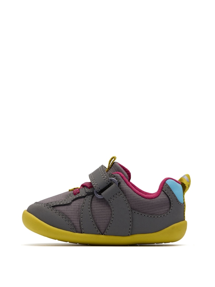 Clarks Grey Pre Walker Hero Toddler Shoes - Image 2 of 6