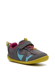 Clarks Grey Pre Walker Hero Toddler Shoes - Image 3 of 6