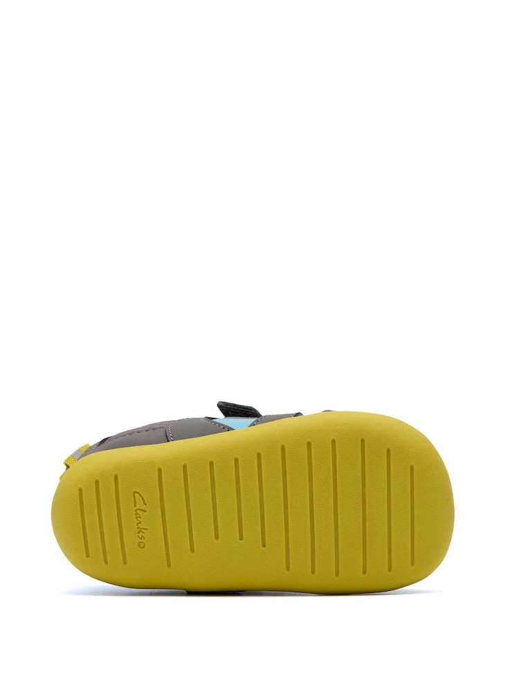 Clarks Grey Pre Walker Hero Toddler Shoes - Image 6 of 6