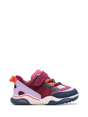 Clarks Red Feather Track Toddler Trainers - Image 1 of 6