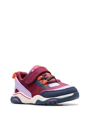 Clarks Red Feather Track Toddler Trainers - Image 3 of 6