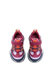 Clarks Red Feather Track Toddler Trainers - Image 4 of 6