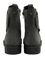 Lotus Grey Suede Zip-Up Ankle Boots - Image 3 of 4