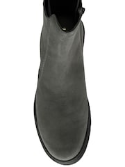 Lotus Grey Suede Zip-Up Ankle Boots - Image 4 of 4