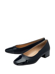 Lotus Leather Block-Heel Shoes - Imagen 2 de 4