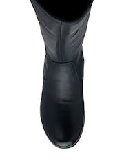 Lotus Blue Leather Wedge Boots - Image 4 of 4