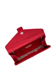 Lotus Red Clutch Bag with Chain - Image 3 of 4