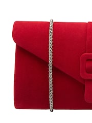 Lotus Red Clutch Bag with Chain - Image 4 of 4