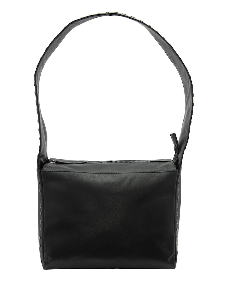 Lotus Black Leather Handbag - Image 1 of 4