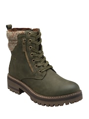 Botas de cano curto impermeáveis com zíper Lotus - Imagem 1 de 4