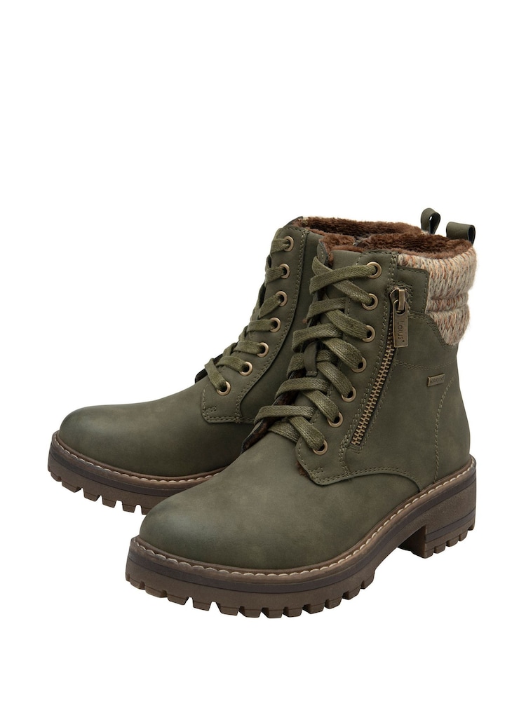Botas de cano curto impermeáveis com zíper Lotus - Imagem 2 de 4