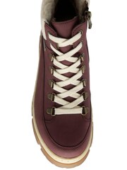 Lotus Red Waterproof Zip-Up Ankle Boots - Image 4 of 4