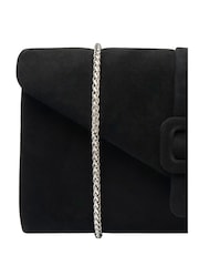 Lotus Black Clutch Bag with Chain - Image 4 of 4