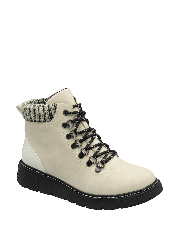 Lotus White Waterproof Patent Ankle Boots - Image 1 of 4 Lotus White Waterproof Patent Ankle Boots - Image 1 of 4