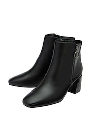 Lotus Black Heeled Ankle Boots - Image 2 of 4