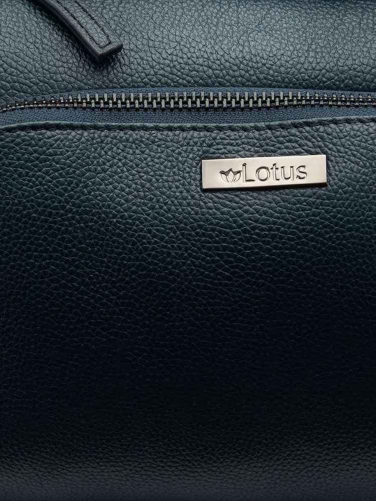 Lotus Blue Leather Handbag - Image 4 of 4