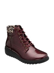 Lotus Red Patent Ankle Boots - Image 1 of 4