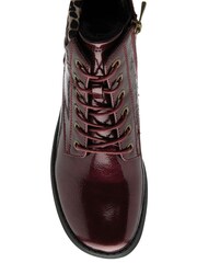 Lotus Red Patent Ankle Boots - Image 4 of 4