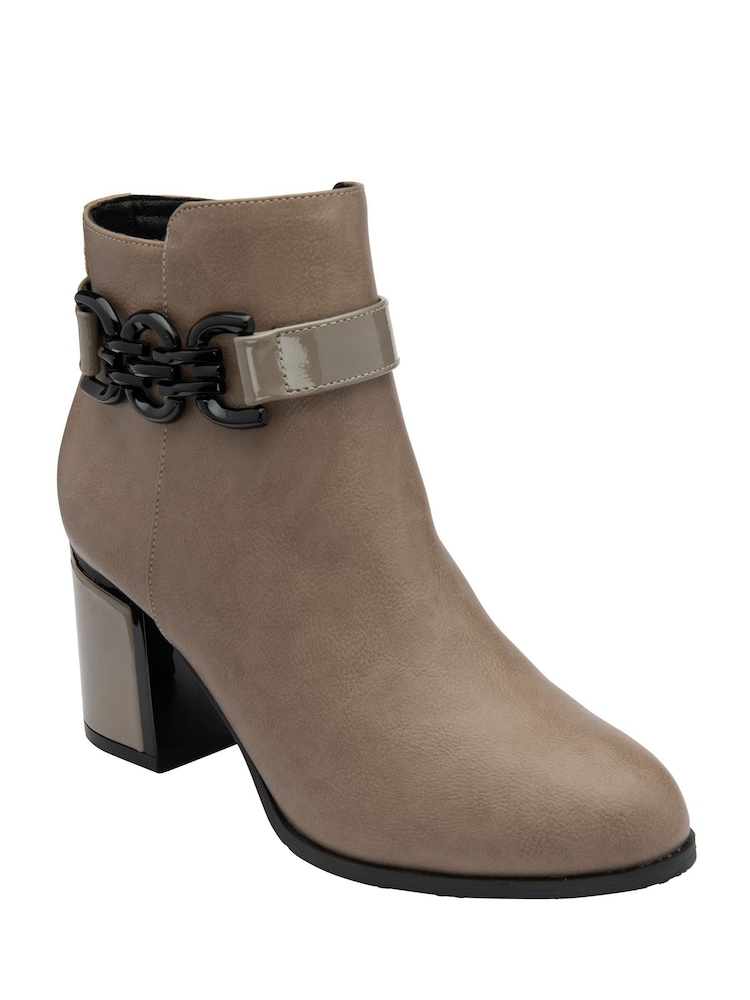 Lotus Natural Heeled Ankle Boots - Image 1 of 4