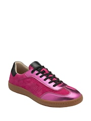 Lotus Pink Leather Trainers - Image 1 of 4