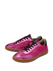 Lotus Pink Leather Trainers - Image 2 of 4