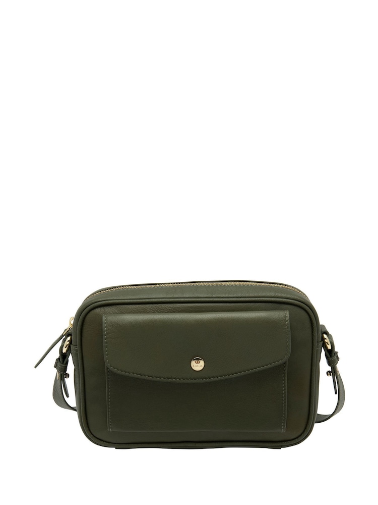 Lotus Green Leather Handbag - Image 1 of 4 Lotus Green Leather Handbag - Image 1 of 4