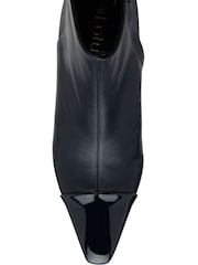 Lotus Blue Leather Pointed-Toe Ankle Boots - Image 4 of 4
