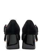 Lotus Black Suede Court Shoes - Image 3 of 4