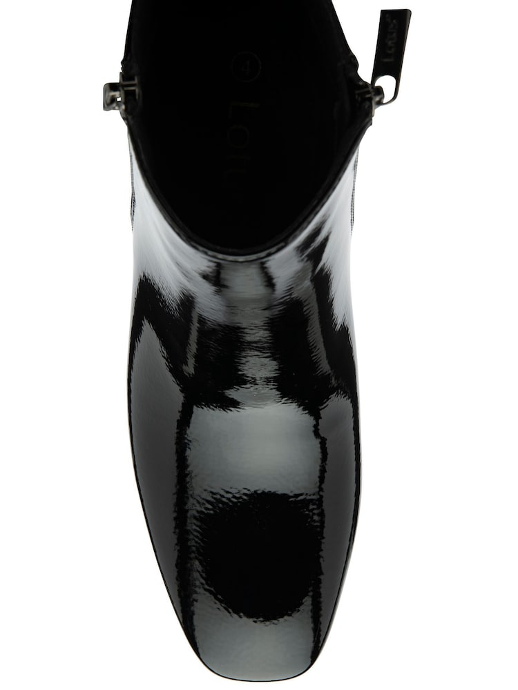 Lotus Black Patent Heeled Ankle Boots - Image 4 of 4 Lotus Black Patent Heeled Ankle Boots - Image 4 of 4