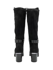 Lotus Black Heeled Knee High Boots - Image 3 of 4