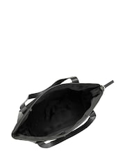 Lotus Black Leather & Suede Tote Bag - Image 3 of 4