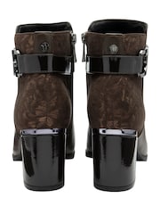 Lotus Brown Heeled Ankle Boots - Image 3 of 4