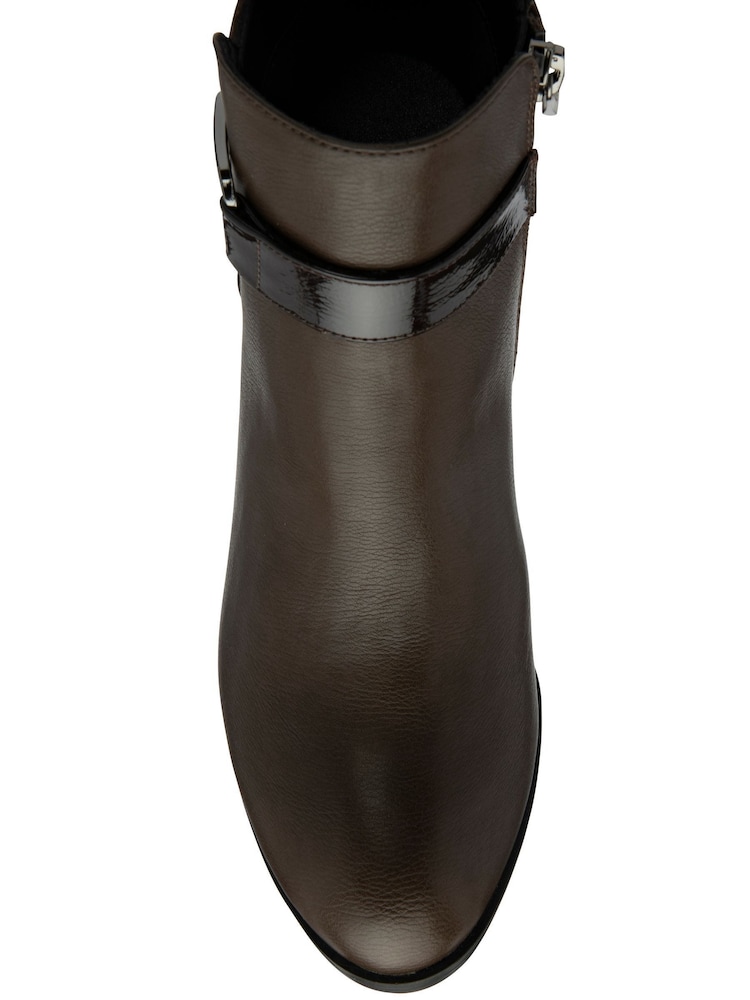 Lotus Brown Heeled Ankle Boots - Image 4 of 4 Lotus Brown Heeled Ankle Boots - Image 4 of 4
