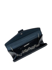 Lotus Blue Clutch Bag with Chain - Image 3 of 4