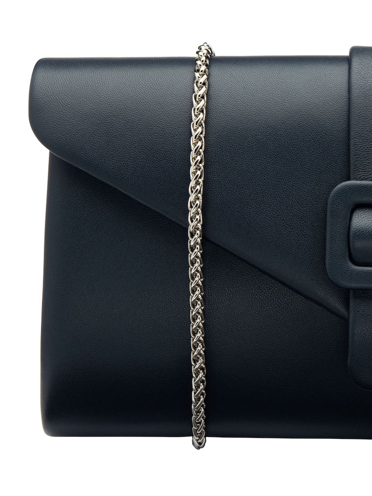 Lotus Blue Clutch Bag with Chain - Image 4 of 4 Lotus Blue Clutch Bag with Chain - Image 4 of 4